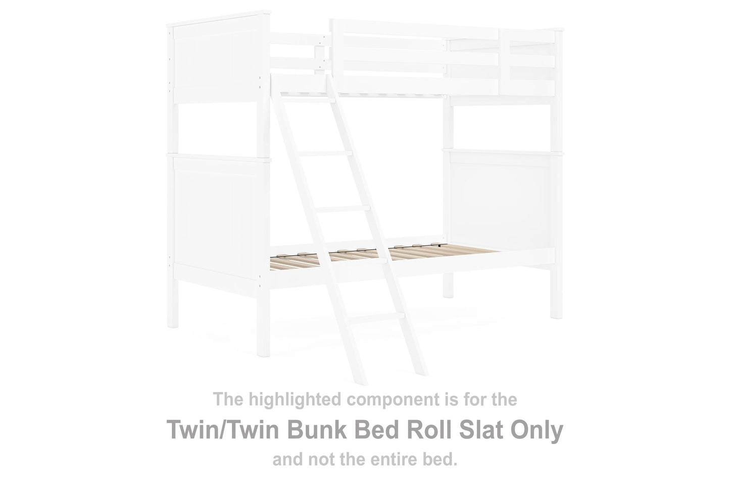 Nextonfort - Twin/Twin Bunk Bed Roll Slat - White