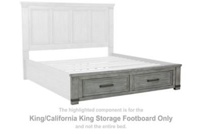 Russelyn - K/CK Storage Footboard - Gray