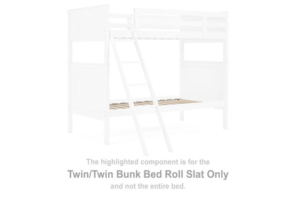 Nextonfort - Twin/Twin Bunk Bed Roll Slat - White