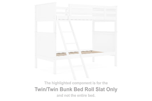 Nextonfort - Twin/Twin Bunk Bed Roll Slat - White