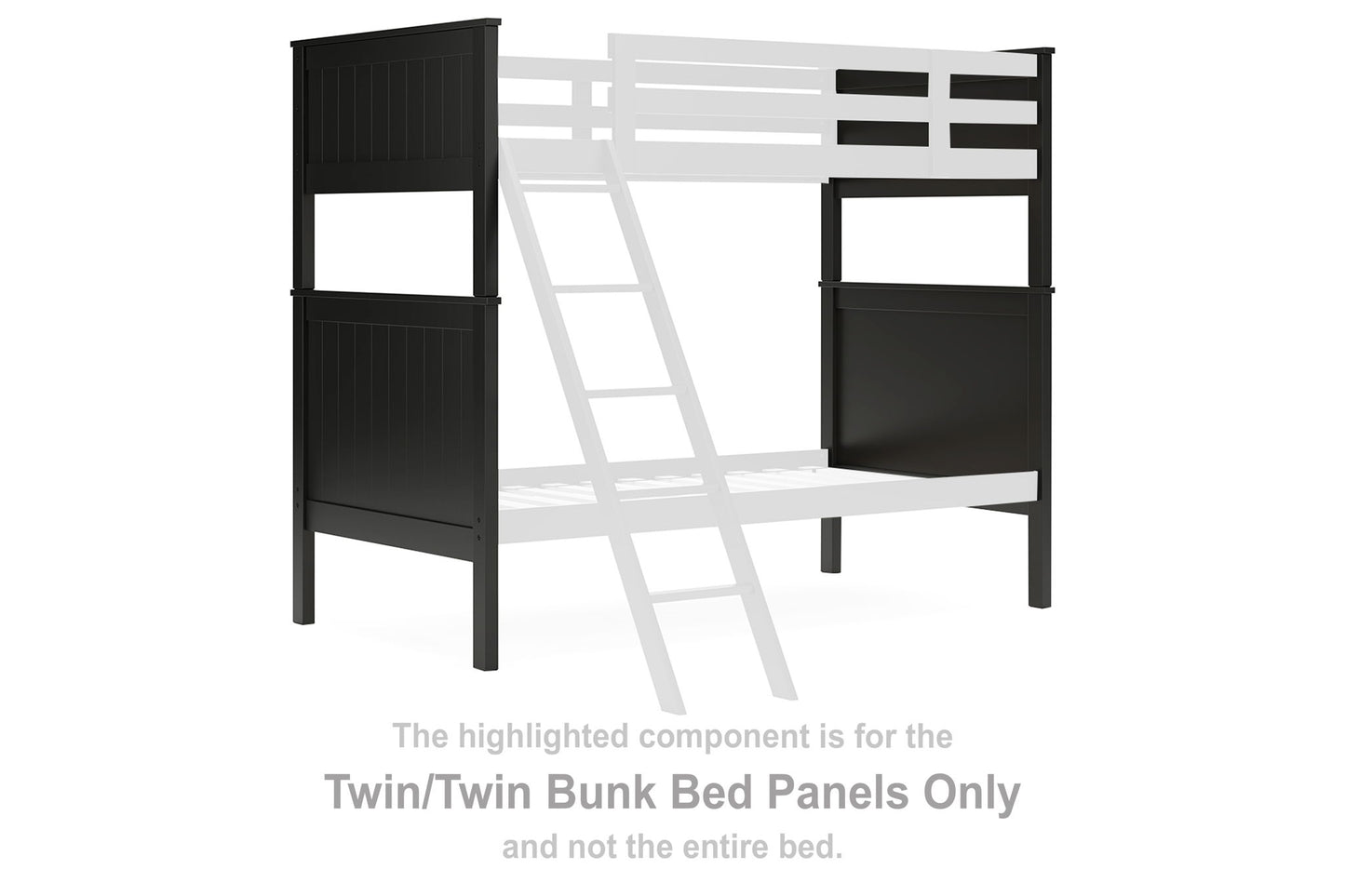 Nextonfort - Twin/Twin Bunk Bed Panels - Black