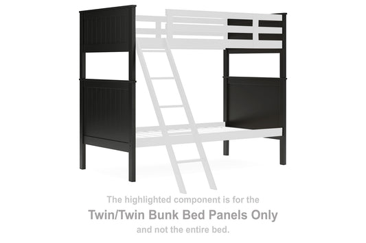 Nextonfort - Twin/Twin Bunk Bed Panels - Black