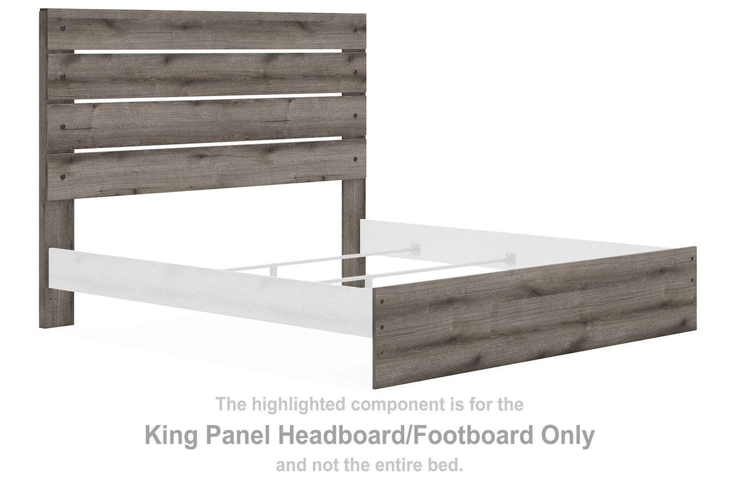 Graystorm - King Panel Headboard/Footboard - Brown Gray