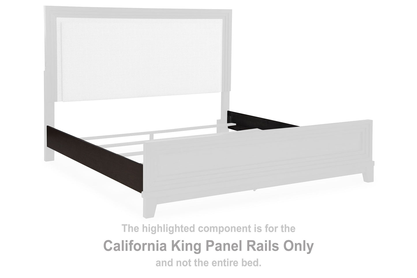 Neymorton - California King Panel Rails - Dark Grayish Brown