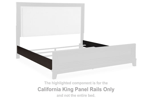 Neymorton - California King Panel Rails - Dark Grayish Brown