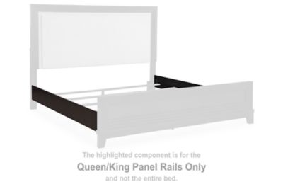 Neymorton - Queen/King Panel Rails - Dark Grayish Brown