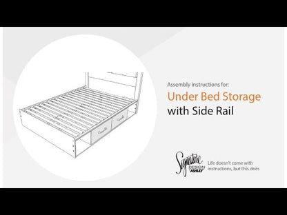 Cambeck - T/F Side Storage w/Rail - Whitewash