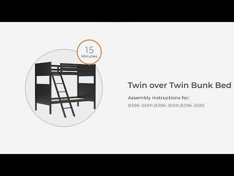 Nextonfort - Twin/Twin Bunk Bed Roll Slat - Black