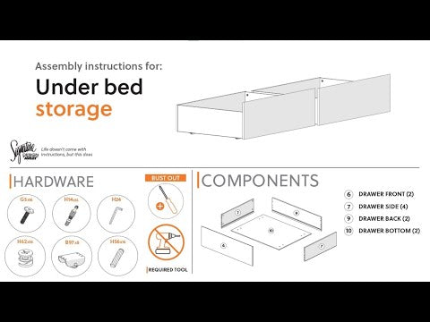 Onita - Queen/King Double Drawer Storage - White